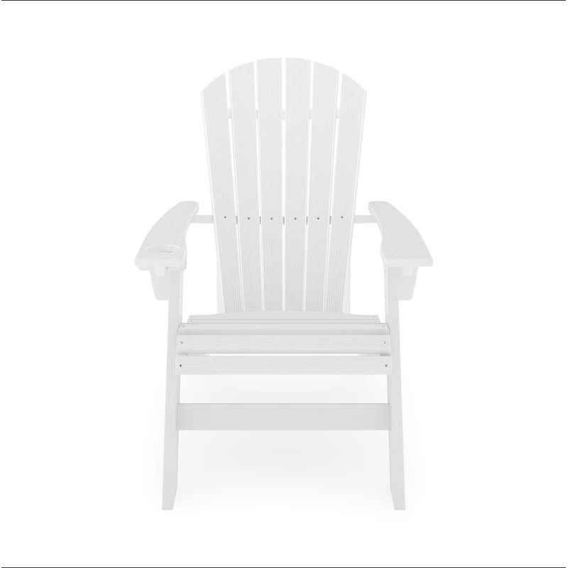 Adirondack Chair – Sturdy HDPE Poly Lumber For Poolside, Patio, And Garden Relaxation, White