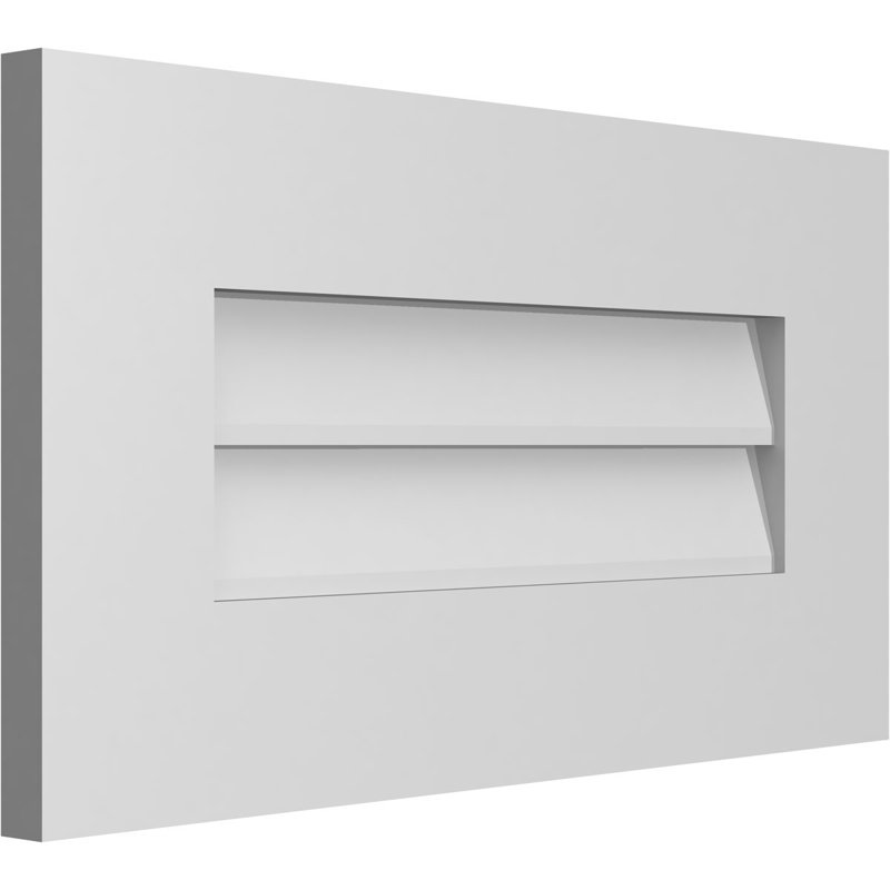 Vent à pignon rectangulaire en uréthane non-fonctionnel, H 12 po x l 22 po x P 1 po