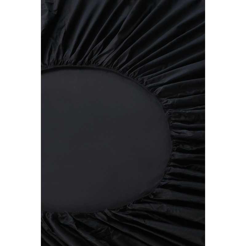 Ensemble de draps Of Joy Black 100 % coton avec taies d'oreiller, taille TG, Full XL