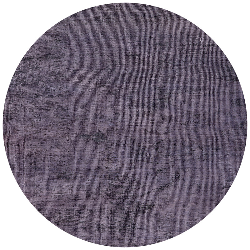 Tapis gris foncé Revamp, Rond 4 pi