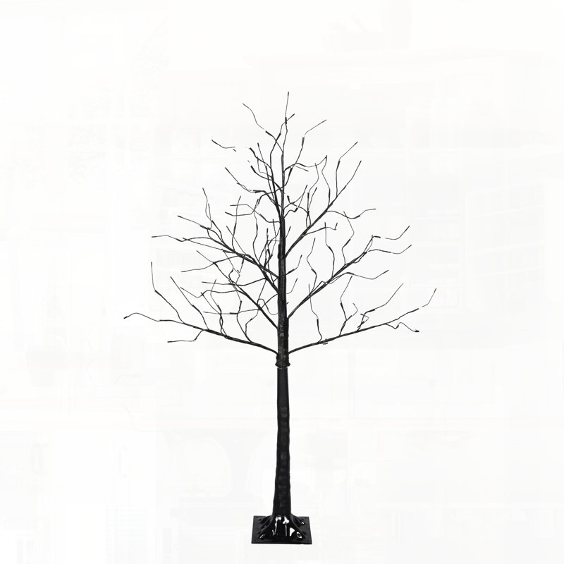 Ensemble d'arbre de Noël artificiel avec lumières mauves pour la décoration des Fêtes