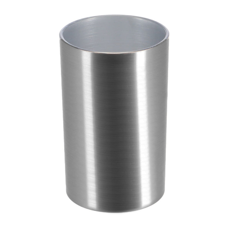 Porte-brosse de salle de bain Noumea, Aluminium brossé