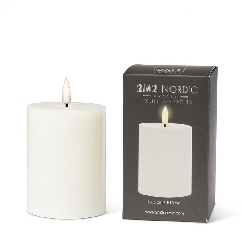 Bougie à DEL sans flamme, Sable, 4 po x 3 po sans flamme