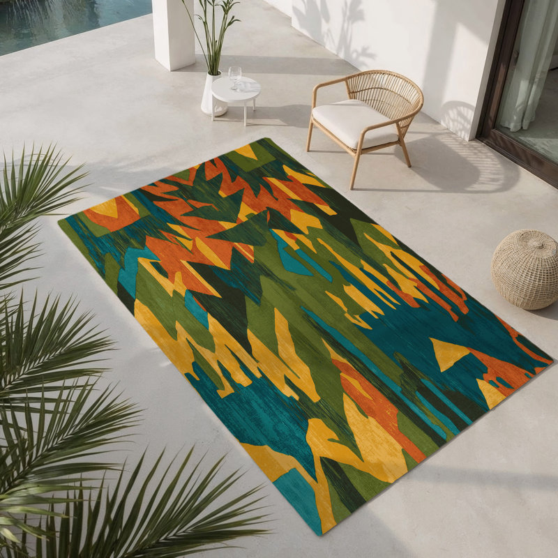 Tapis intérieur et extérieur Lush Escapade, Rectangle 5 pi x 7 pi