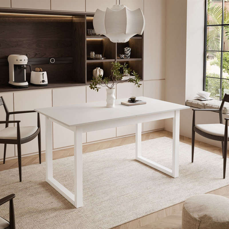 Extendable table ARTON II  140 cm, "U" legs, White, White
