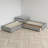 L-Shape Wood Double Twin Platform Beds With Trundle-114566691
