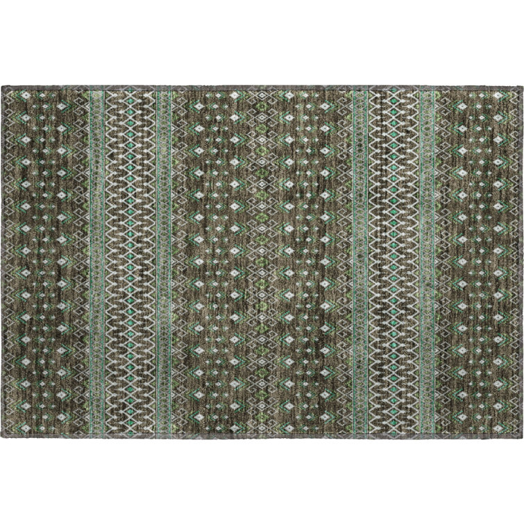 Premium Machine Washable Prisco Brown Rug