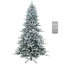 Arbre de Noël artificiel enneigé avec pointes en PVC et PE, lumières DEL-1231648893