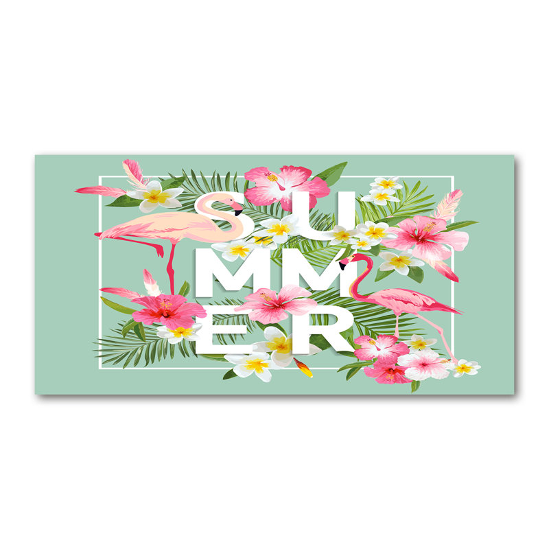 Holidays And Flamingos - Wrapped Canvas Print