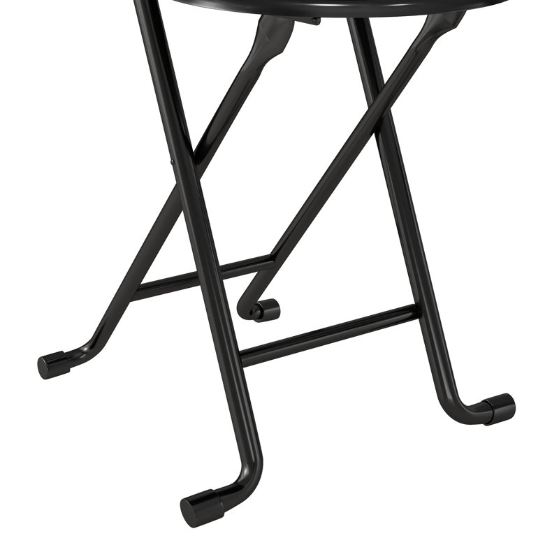 Tabourets pliants avec dossier, 4 chaises confortables rembourrées pour la salle à manger, la commode et les espaces de bureau, capacité de charge de 200 lb, cuisine rembourrée, boutique, utilisation, poids léger, rangement à plat