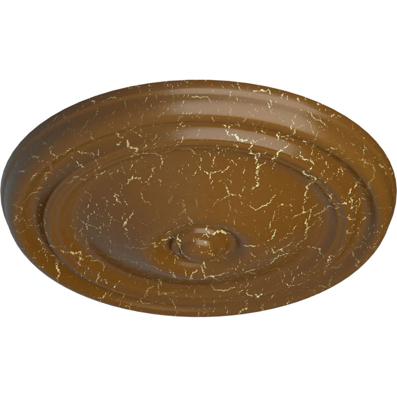 Médaillon de plafond Endurathane Palmetto, DE 12 1/8 po x P 3 1/2 po x P 1 po (convient aux auvents jusqu'à 4 7/8 po), finition topaze fumée peinte à la main