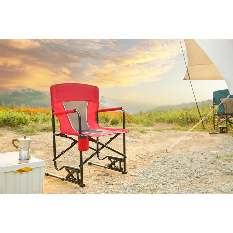 Red Outdoor Rocking Seat - Easy To Fold, Comfortable For Adventures Portable Camping Red, With Stable Legs And, Red