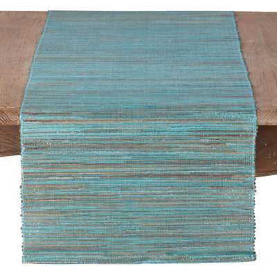 Bevis Shimmering Woven Nubby Natural Table Runner