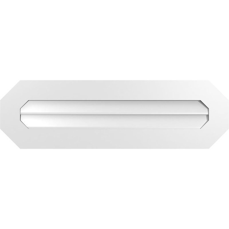 Évent horizontal gondole allongé en surface octogonal Signature, H 12 po x l 40 po x P 1 po