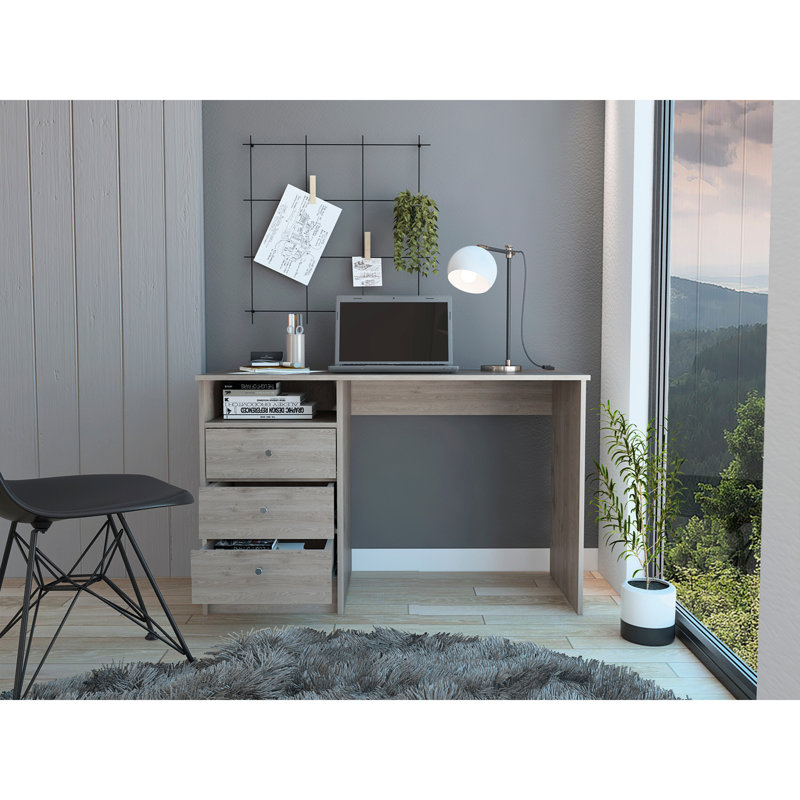Bureau d'ordinateur à 3 tiroirs Andalucia, une tablette