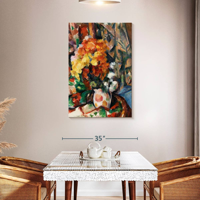 Le vase fleuri, H 45 po x l 30 po