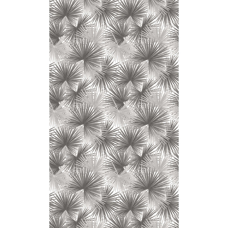 Papier peint floral Dasaan, Gris / blanc