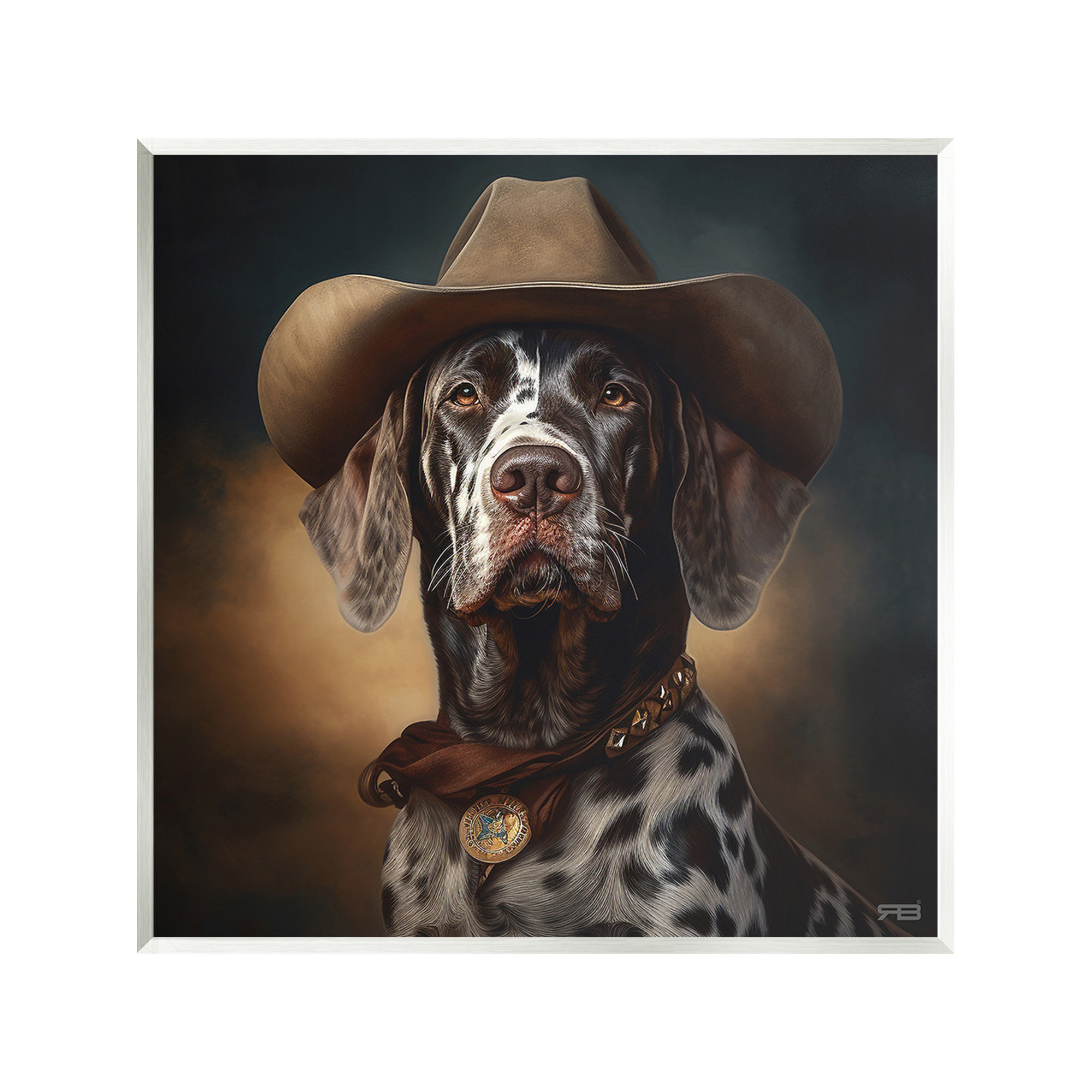 Ophelia & Co. Cowboy Dalmatian Portrait Wall Plaque Art By RB | Wayfair