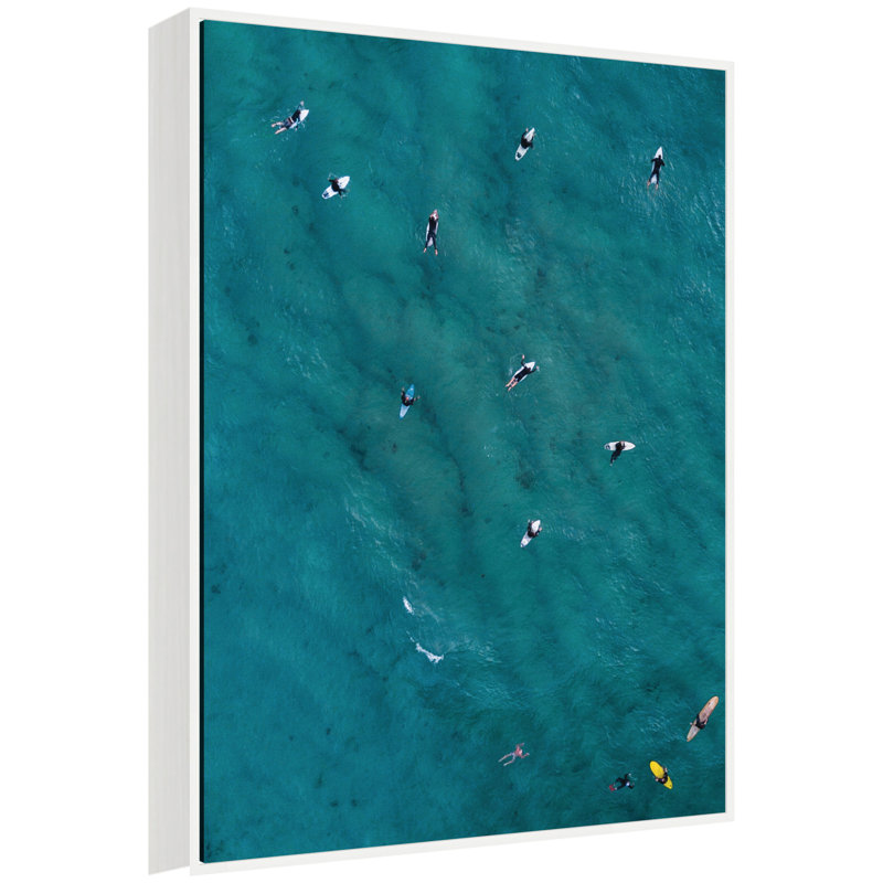 Impression sur toile encadrée «Surfer Aérien Ocean Waters» par Laura Moss, 42"H x 32"W