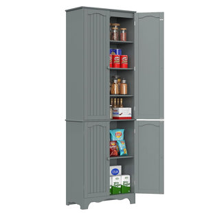 HLR 72 inches Kitchen Pantry Storage Cabinet, Pantry Cabinets with Drawer  and Adjustable Shelves, Kitchen Pantry for Bathroom, Livingroom, Dining