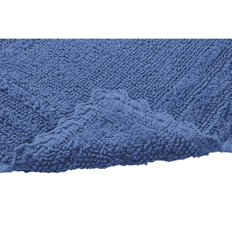 Ensemble de tapis pour salle de bain 100% coton touffeté et réversible, très absorbant et très doux lavable à la machine Rasika