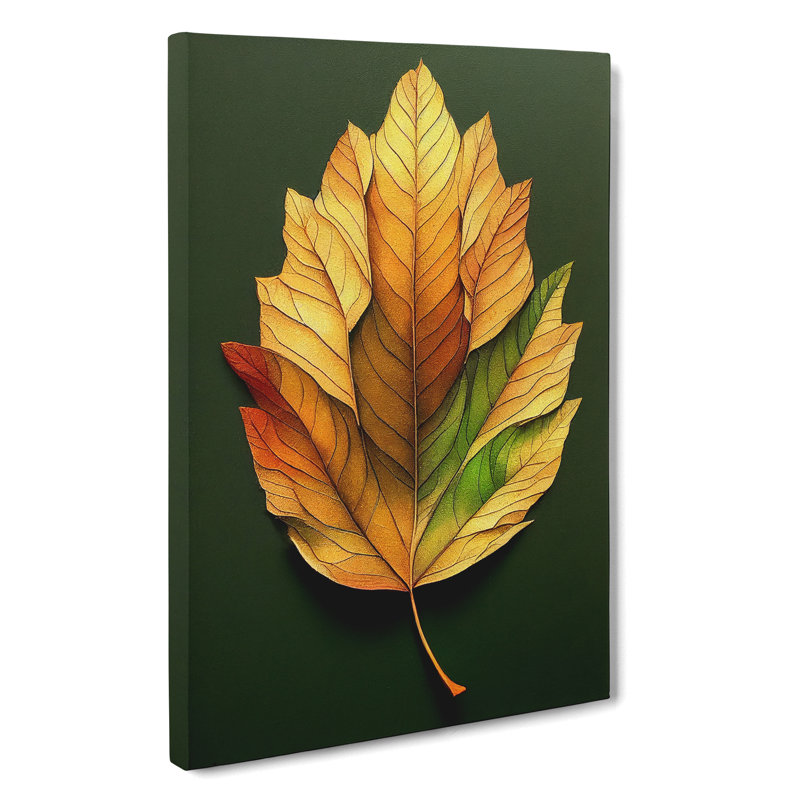 Autumn Leaf No.2 - Wrapped Canvas, 50cm H x 35cm W x 3cm D