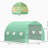 Outsunny Walk-In Tunnel Hoop Greenhouse, Polyethylene PE Cover, Steel Frame, Roll-Up Zipper Door & Windows For Flowers, Vegetables, Tropical Plants-110646400