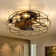 Jernisha 19" Caged Enclosed Low Profile Ceiling Fan with Lights and Remote Control