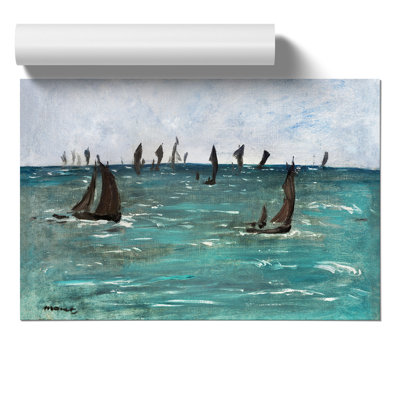 Boats At Berck-Sur-Mer by Edouard Manet - No Frame Painting