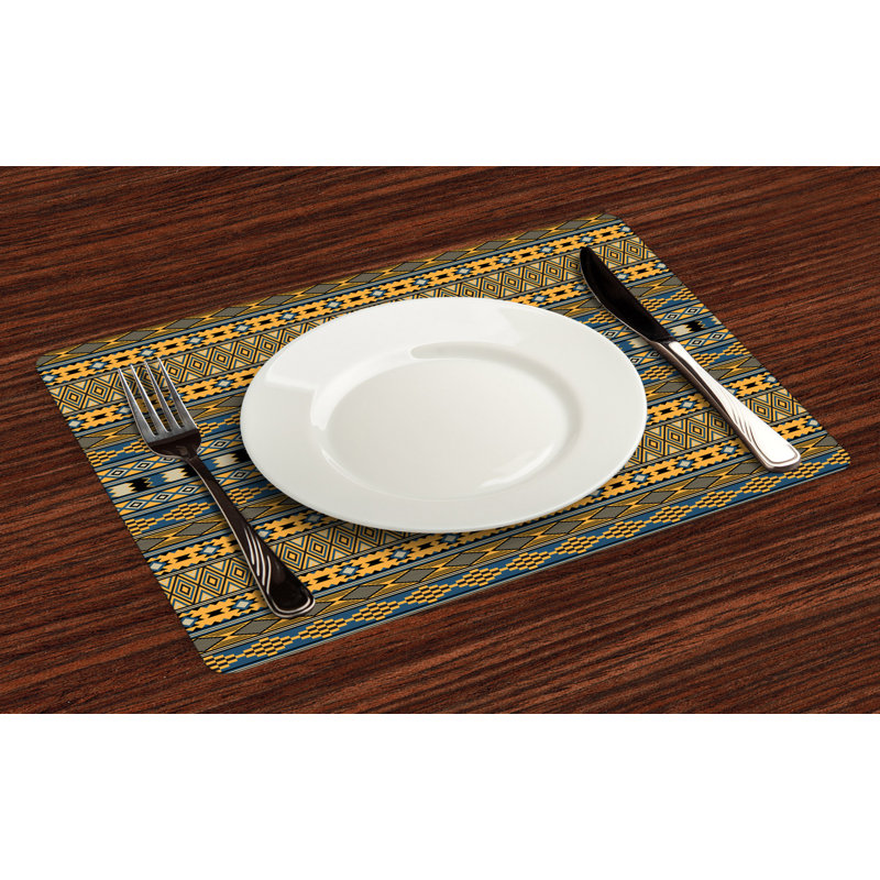 Polyester Geometric Rectangle Placemat