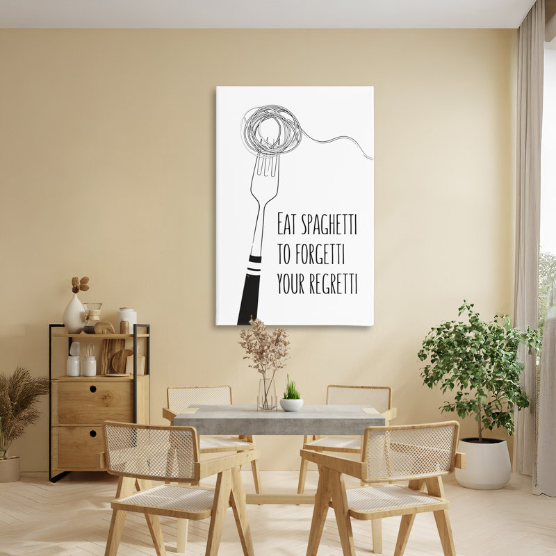 Drôle de toile de spaghetti, design par Martina Pavlova, H 36 po x l 24 po