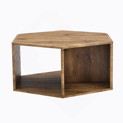MDF coffee table, wood grain pattern stickers, multi-hole design to give more storage space, simple and convenient design makes it suitable for all kinds of style scenes.
