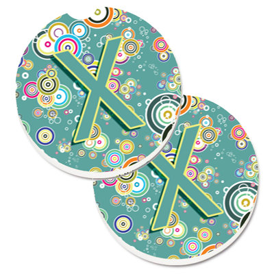 Ceramic Round 2 Piece Car Coaster Set