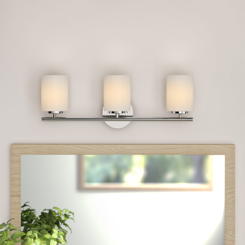 Steelville 3 - Light Dimmable Vanity Light, Polished Nickel