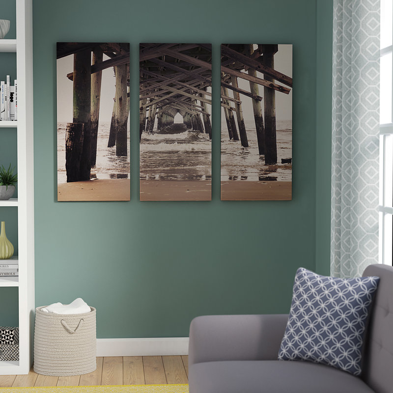 " Under The Boardwalk " 3 - Pieces, 24" H x 48" W x 1.5" D