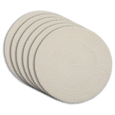 Placemats Set Of 6 15" X 15" Heat-resistant Table Mats For Dining Table Set For 6 Kitchen & Dining Room Decor Farmhouse, Boho, & Modern Style Easy To Clean, Durable & Stylish Table Decor