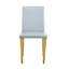 Quatre chaises de salle à manger en polyuréthane gris clair, simples et polyvalentes, confortables et accompagnées. Des chaises de salle à manger exquises et polyvalentes offrent une nouvelle expérience confortable. (Ensemble de 4)