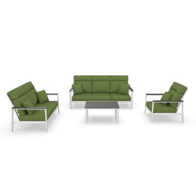 Townsend 4 Person Seating Group With Sunbrella Cushions by Birch Lane