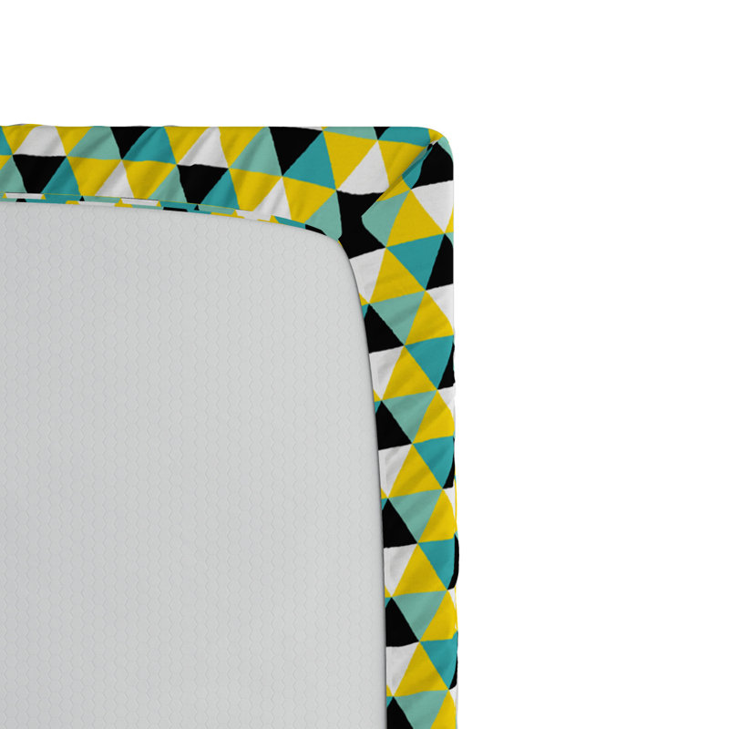 Microfiber Geometric Fitted Sheet, Full Fitted Sheet