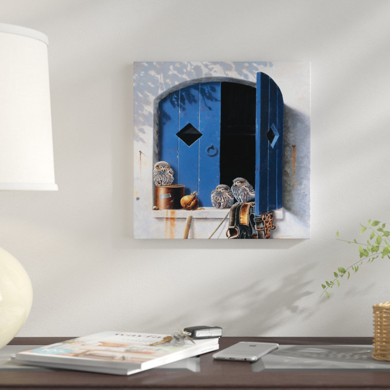 «Visiting Birds I», impression sur toile, H 12 po x l 12 po x P 0,75 po, Toile tendue, Pas de tapis