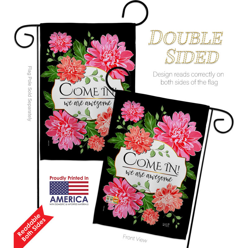 Double Sided 18.5 in. H x 13 in. W Polyester Garden flag