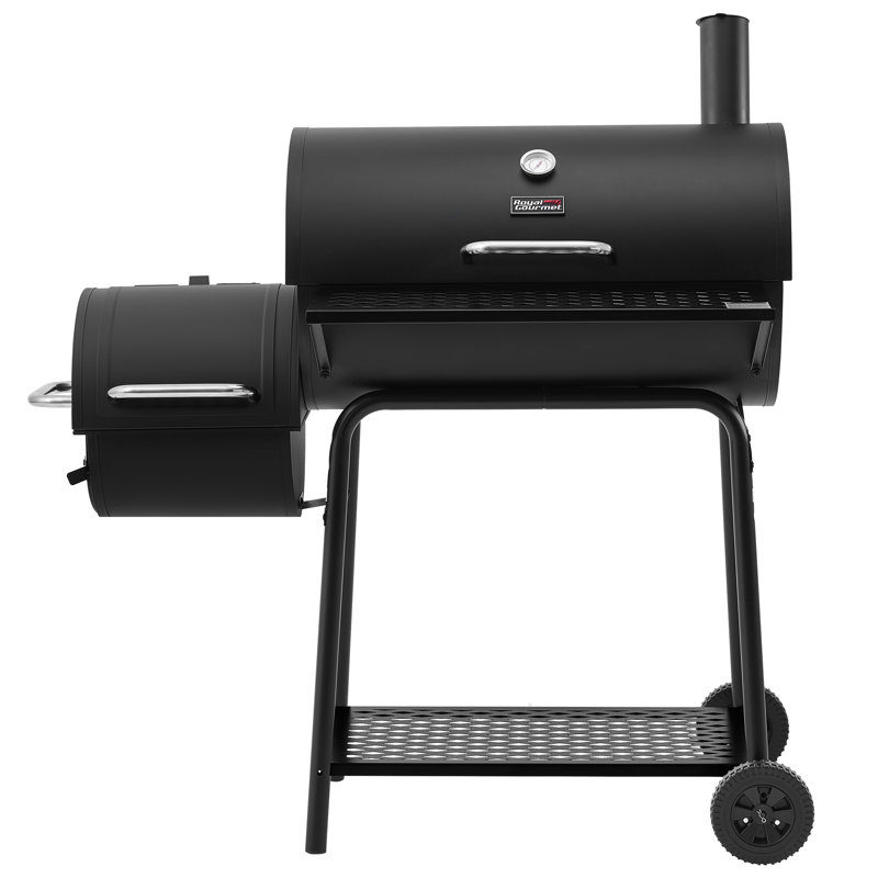 Barbecue au charbon de bois avec fumoir et table de bout Royal Gourmet