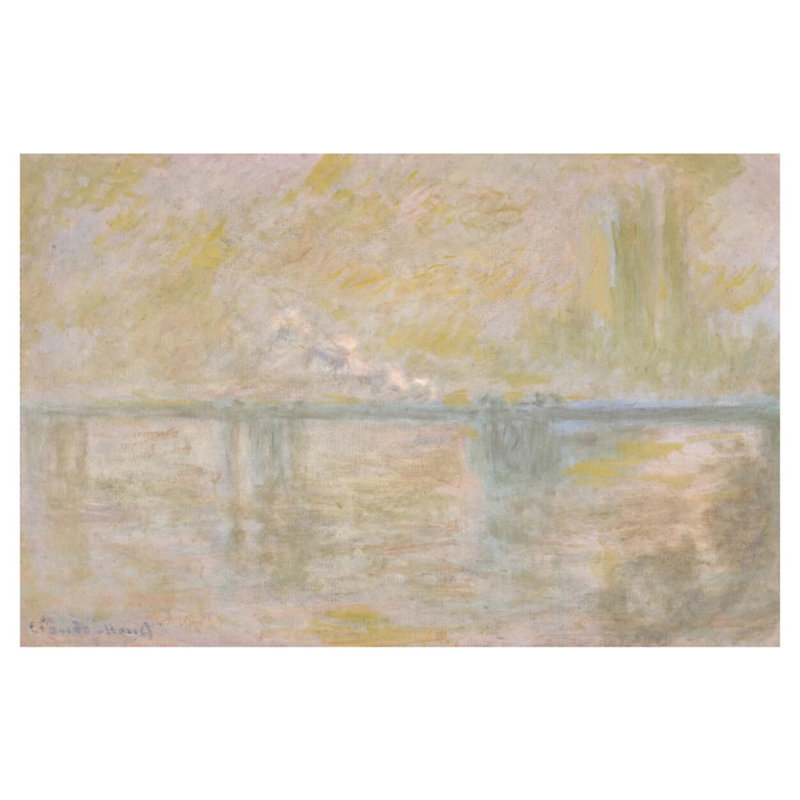 Charing-Cross Bridge in London par Claude Monet - Estampe numérique, H 32 po x l 40 po