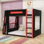 Lit superposé en bois avec éclairage à DEL, bureau, tablettes de rangement et port de charge-1765551204-1765551205