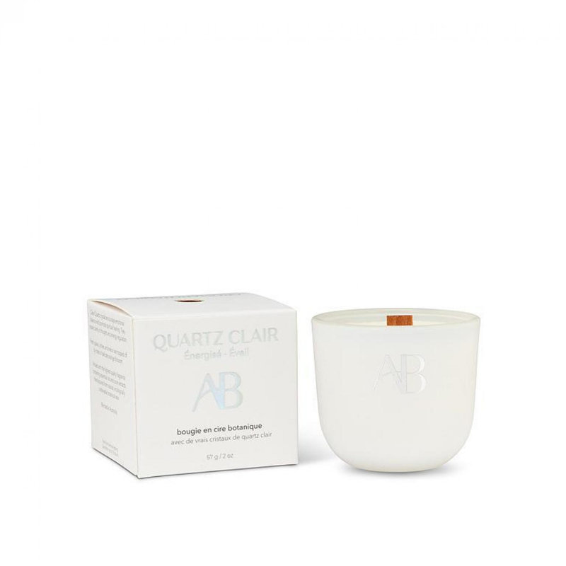 Bougie parfumée en pot avec support en verre, Transparent