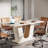55" White Conference Table, Rectangle Small Meeting Table Seminar Table for 4-6 People