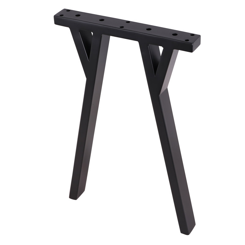 Pied de table en acier Ingamar, pieds de banc 18 po, pieds de table basse, ensemble de 2