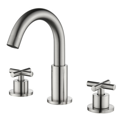 8 Inch 3-Hole Widespread Bathroom Faucet, 2-Handle Bathroom Sink Faucet