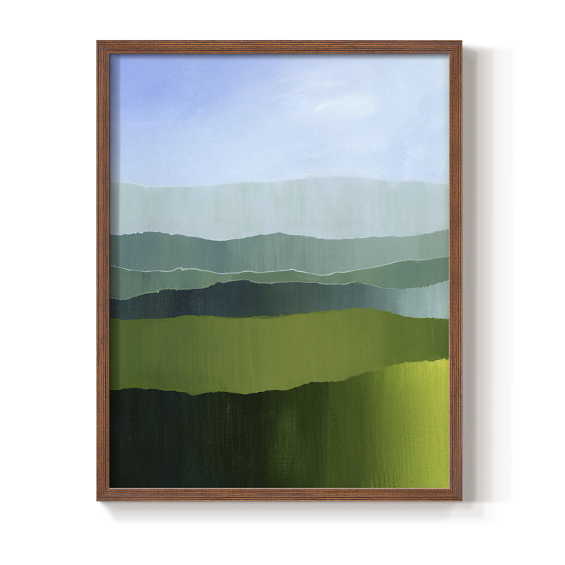 Blue Ridge Fade I, reproduction encadrée - bois massif, Brun, H 20 po x l 16 po