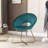 Focht 20" Wide Velvet Barrel Armchair with Open Back and Gold Metal Legs-438874829